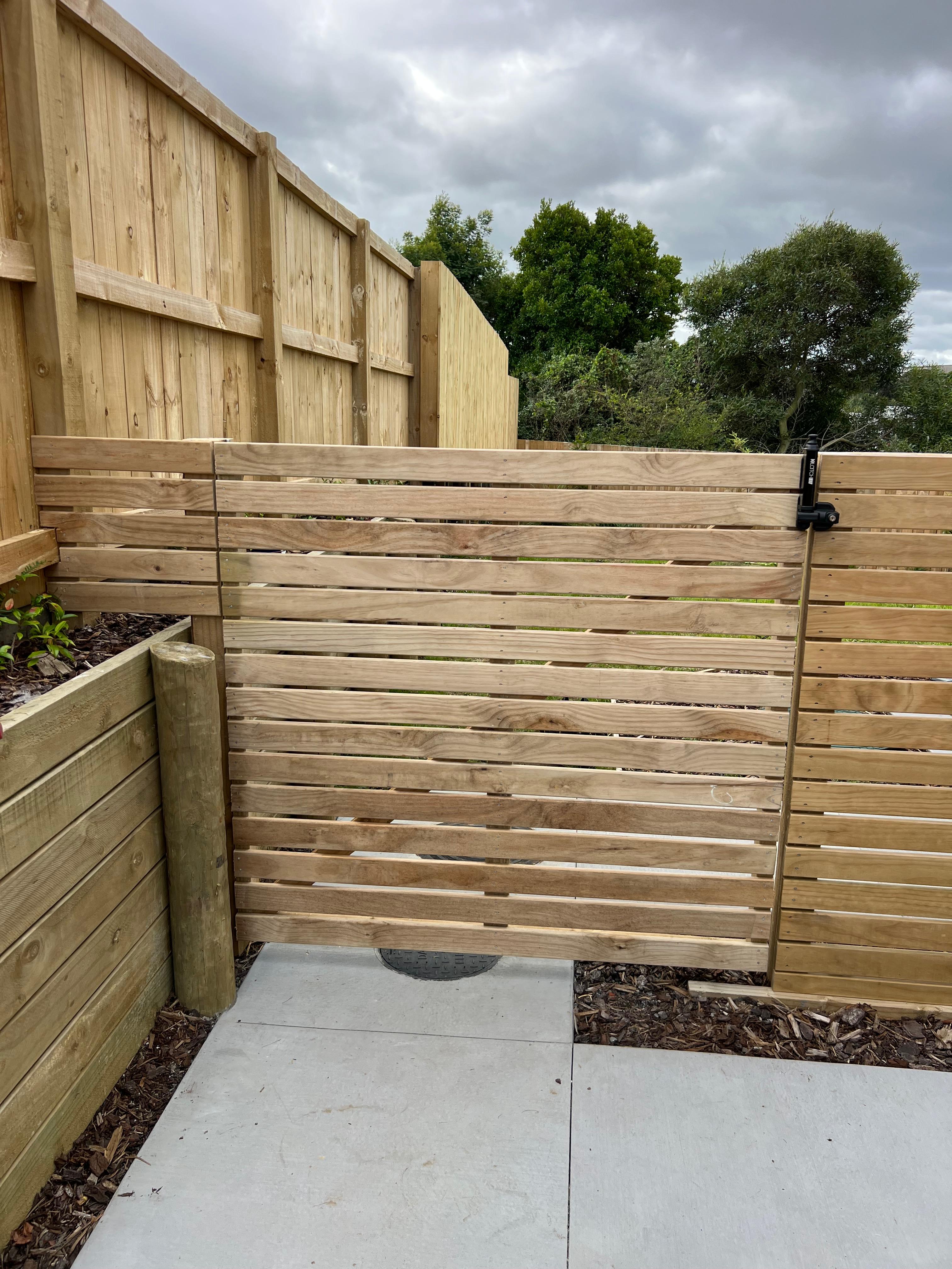 Custom wooden gate design and install